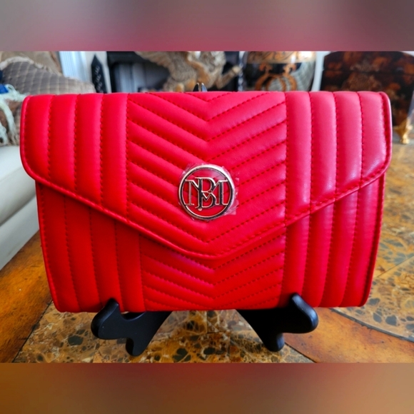Badgley Mischka Handbags - Badgley Mischka Red Quilted Women's Bag